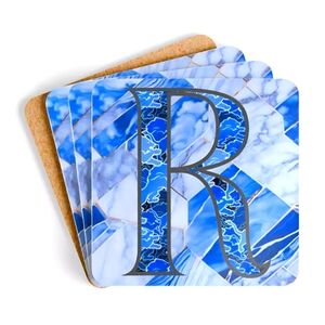 Detroit Lions Monogram Coaster Set - any letter